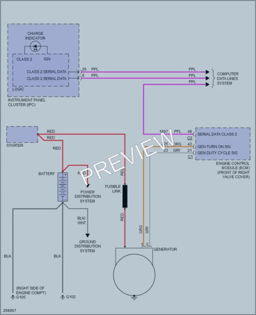 2007 Cadillac CTSV Starting Charging wiring diagram preview