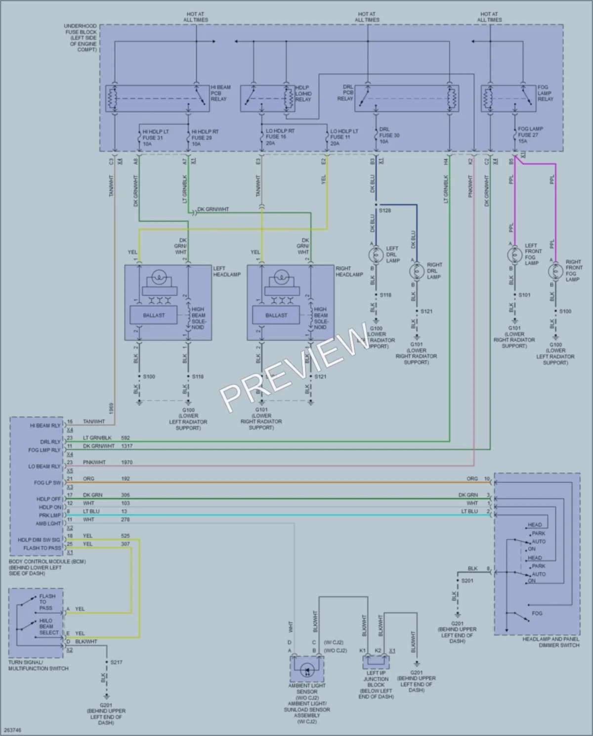 2007 Cadillac EscaladeESV Headlights wiring diagram preview