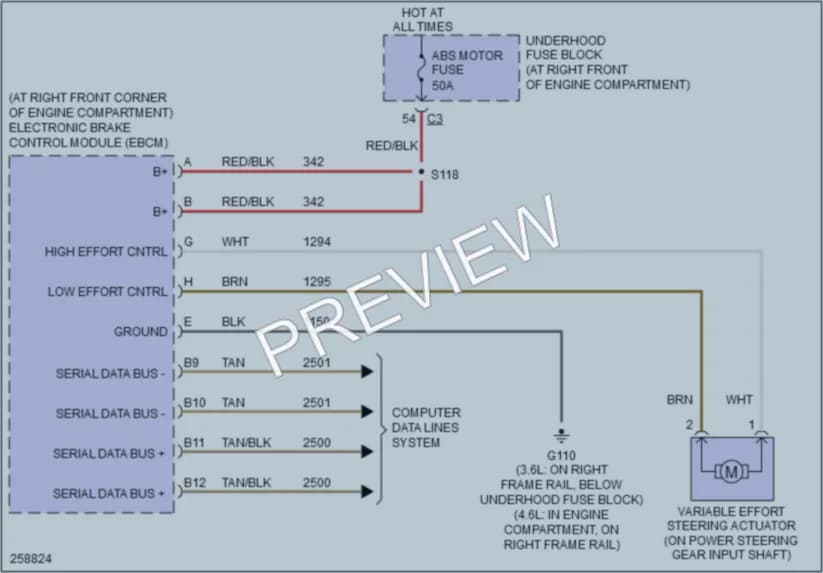 2007 Cadillac SRX Electronic Power Steering wiring diagram preview