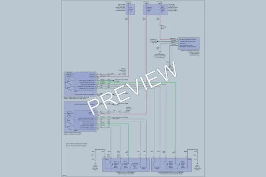 2007 Cadillac SRX Power Door Locks wiring diagram preview