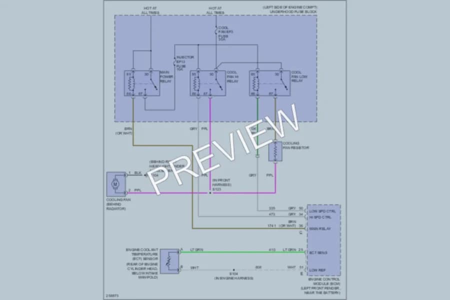 2007 Chevrolet Aveo5 Cooling Fan wiring diagram preview