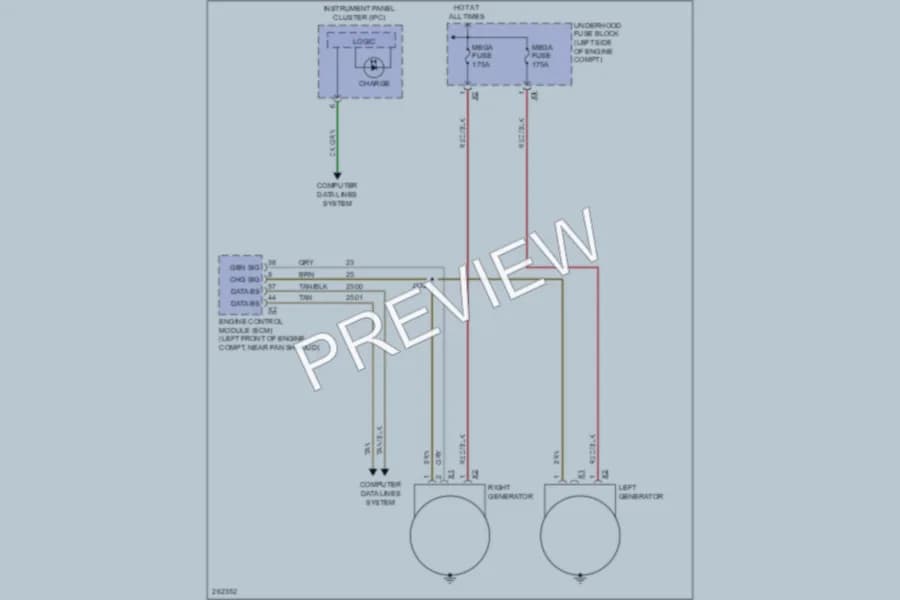 2007 Chevrolet 3500 Hd Starting Charging wiring diagram preview with protected circuit layout