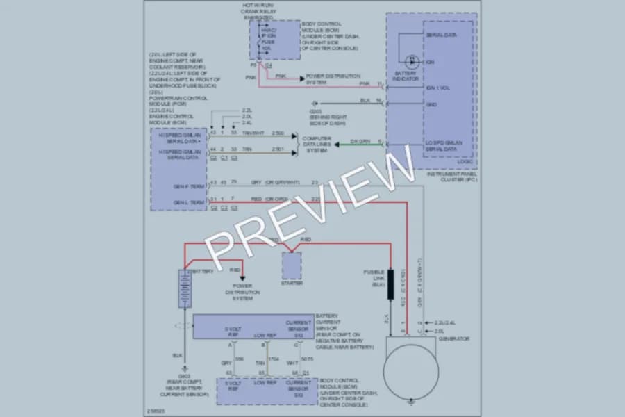 2007 Chevrolet Cobalt Starting Charging wiring diagram preview