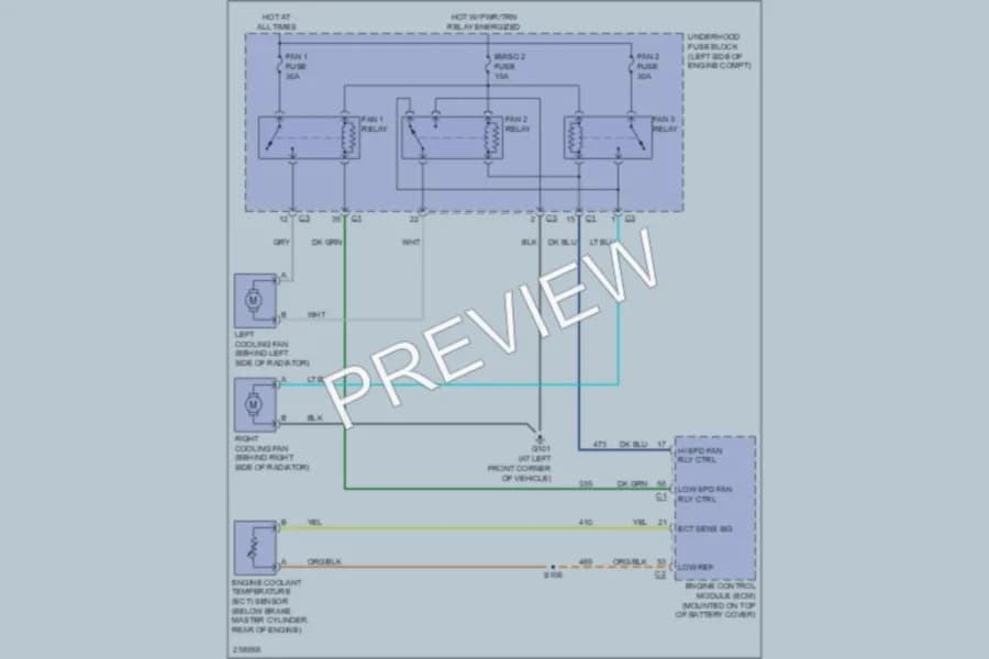 2007 Chevrolet Equinox Cooling Fan wiring diagram preview