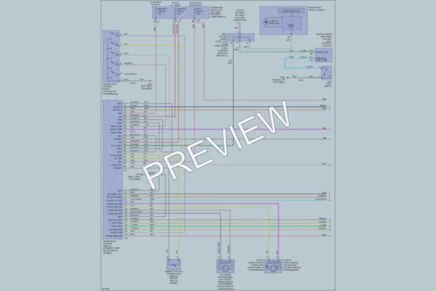 2007 Chevrolet H1500 Transmission wiring diagram preview with protected circuit layout