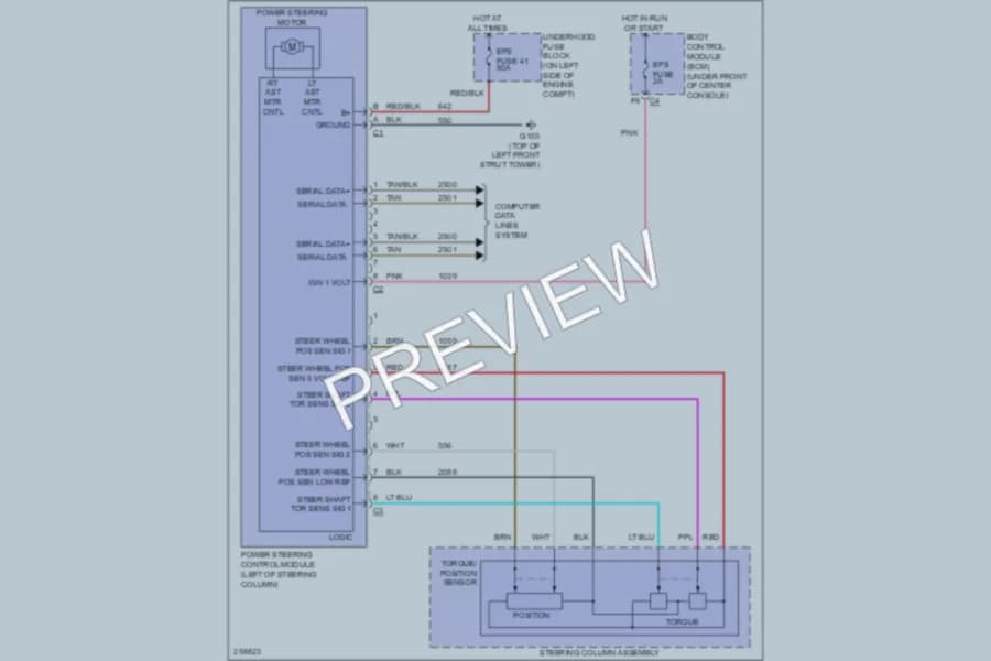 2007 Chevrolet MalibuMaxx Electronic Power Steering wiring diagram preview
