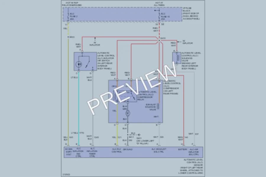2007 Chevrolet Uplander Electronic Suspension wiring diagram preview