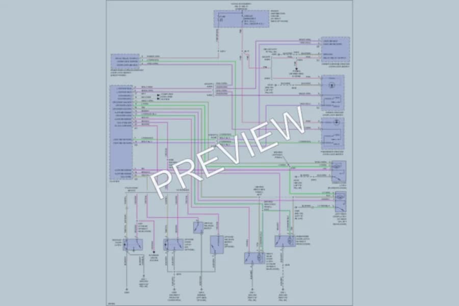 2007 Chrysler 300 Power Door Locks wiring diagram preview