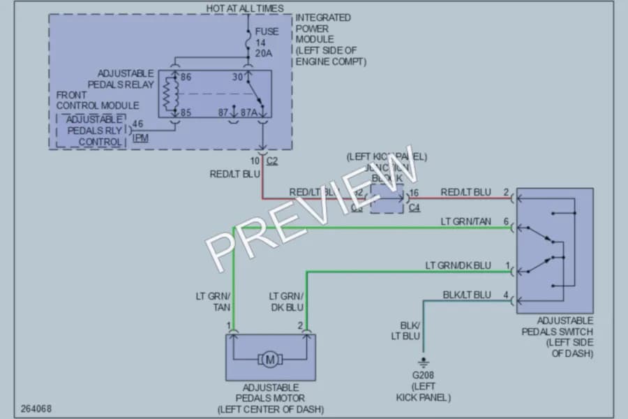 2007 Chrysler Aspen Power Seats wiring diagram preview