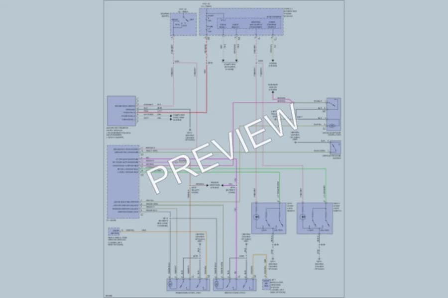 2007 Chrysler PTCruiser Power Door Locks wiring diagram preview