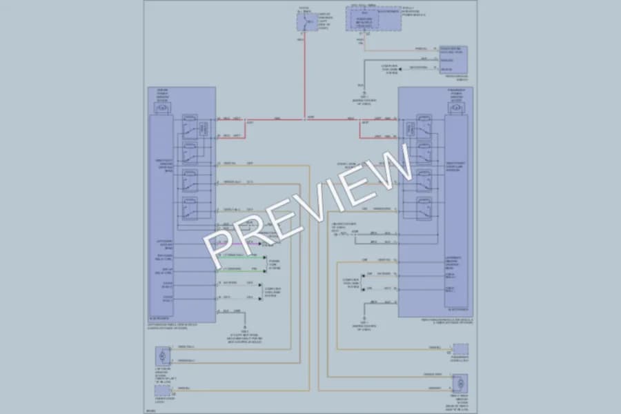 2007 Chrysler PTCruiser Power Windows wiring diagram preview