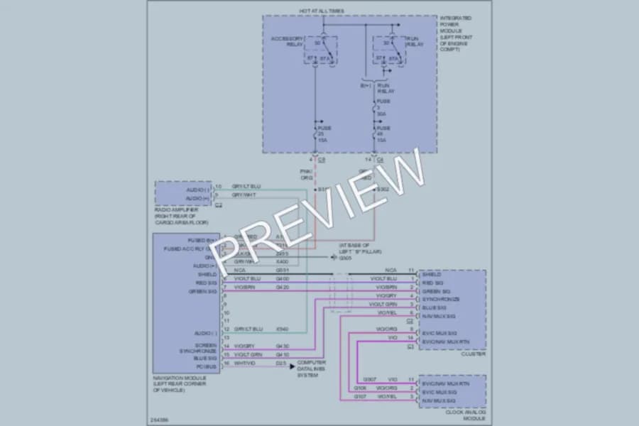 2007 Chrysler Pacifica Navigation wiring diagram preview