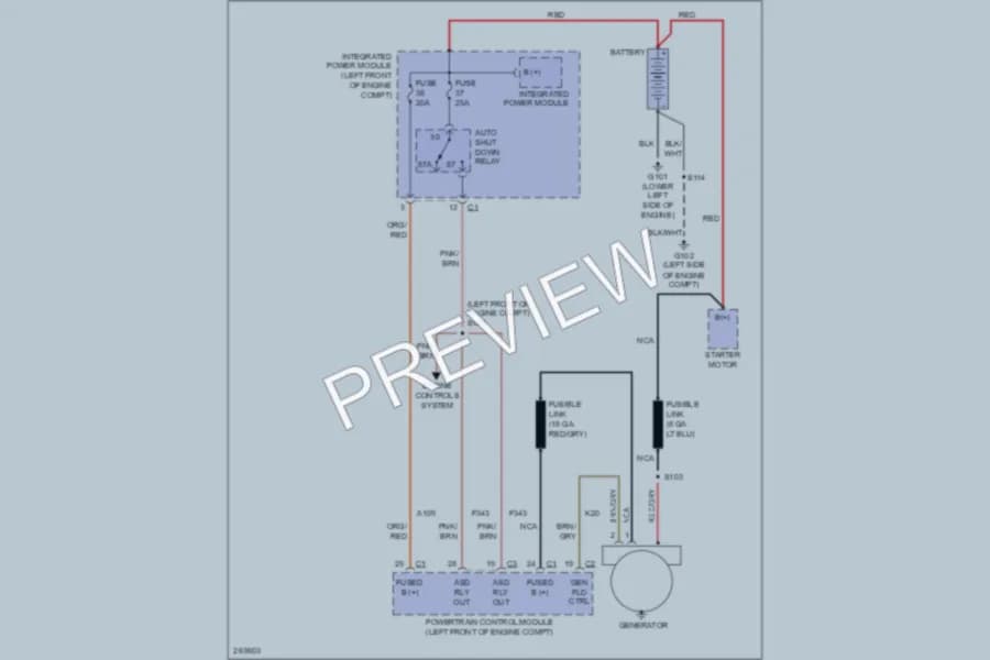 2007 Chrysler Pacifica Starting Charging wiring diagram preview