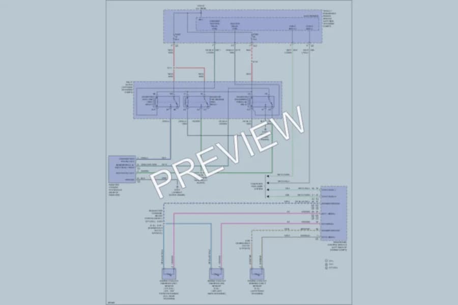 2007 Chrysler 4D Sedan Cooling Fan wiring diagram preview with protected circuit layout