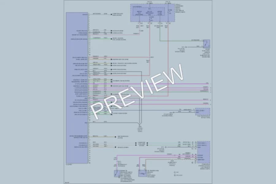 2007 Chrysler 4D Sedan Instrument Cluster wiring diagram preview with protected circuit layout