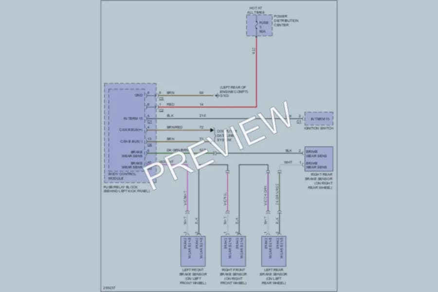 2007 Dodge 2500Sprinter Warning Systems wiring diagram preview