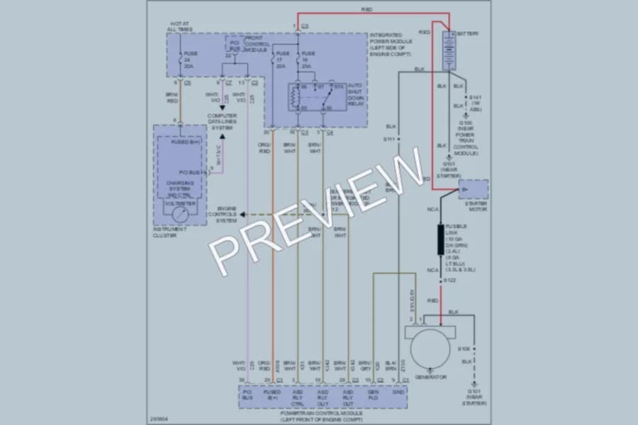 2007 Dodge Caravan Starting Charging wiring diagram preview