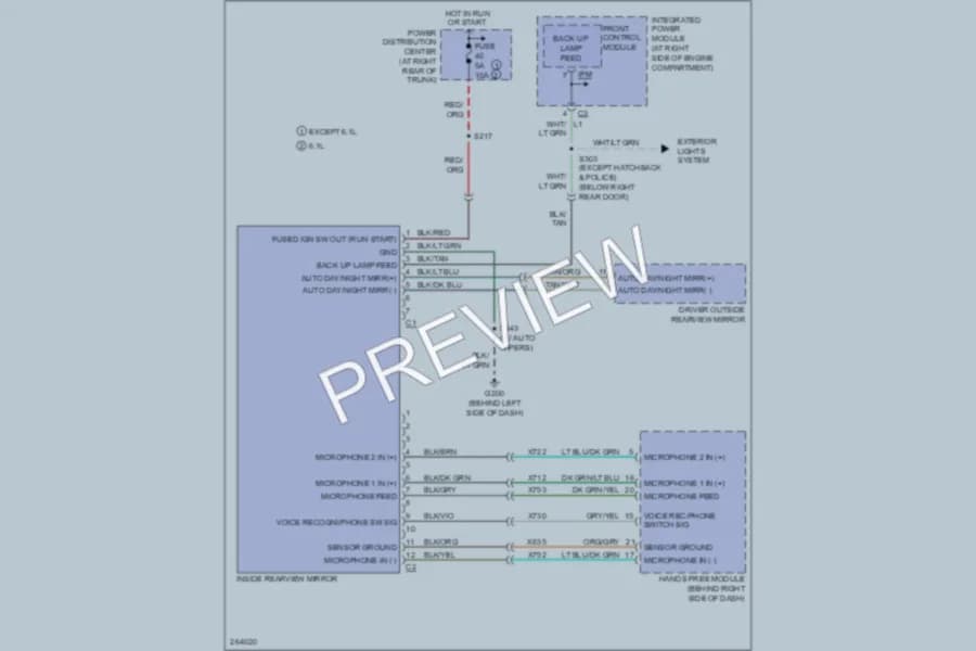 2007 Dodge Charger Power Mirrors wiring diagram preview