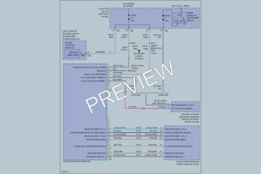 2007 Dodge Durango Power Mirrors wiring diagram preview