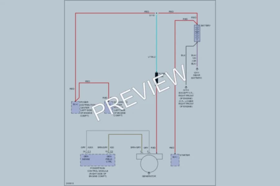 2007 Dodge Durango Starting Charging wiring diagram preview