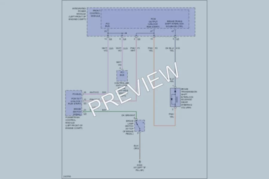 2007 Dodge GrandCaravan Shift Interlock wiring diagram preview