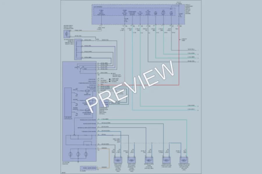 2007 Dodge R2500 Air Conditioning wiring diagram preview with protected circuit layout