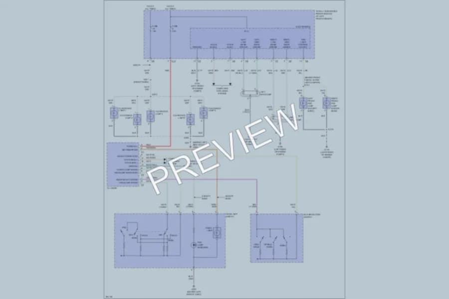 2007 Dodge R2500 Headlights wiring diagram preview with protected circuit layout