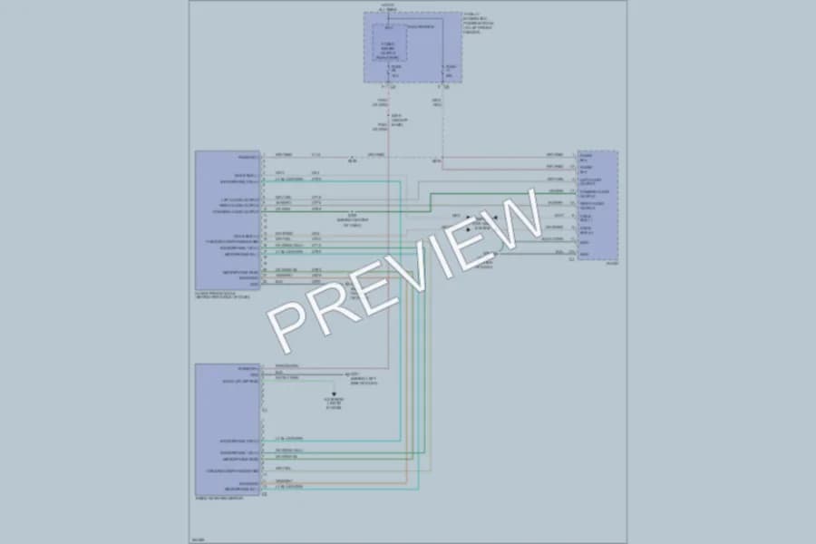 2007 Dodge R2500 Radio wiring diagram preview with protected circuit layout