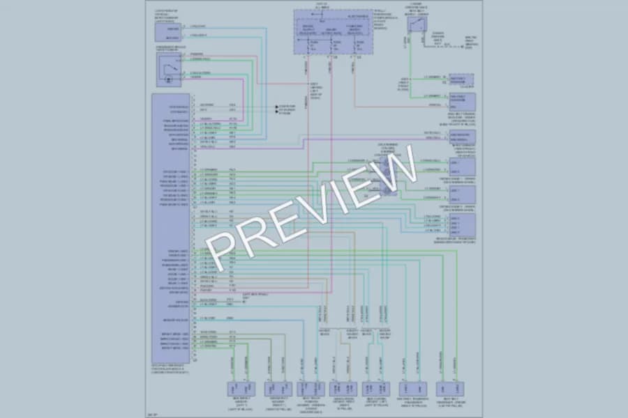 2007 Dodge R2500 Supplemental Restraints wiring diagram preview with protected circuit layout