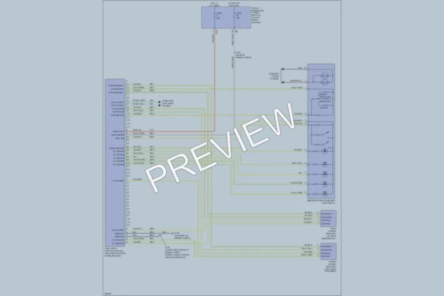 2007 Dodge R2500 Transmission wiring diagram preview with protected circuit layout