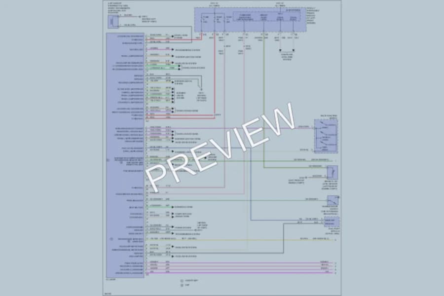 2007 Dodge R3500 Instrument Cluster wiring diagram preview with protected circuit layout