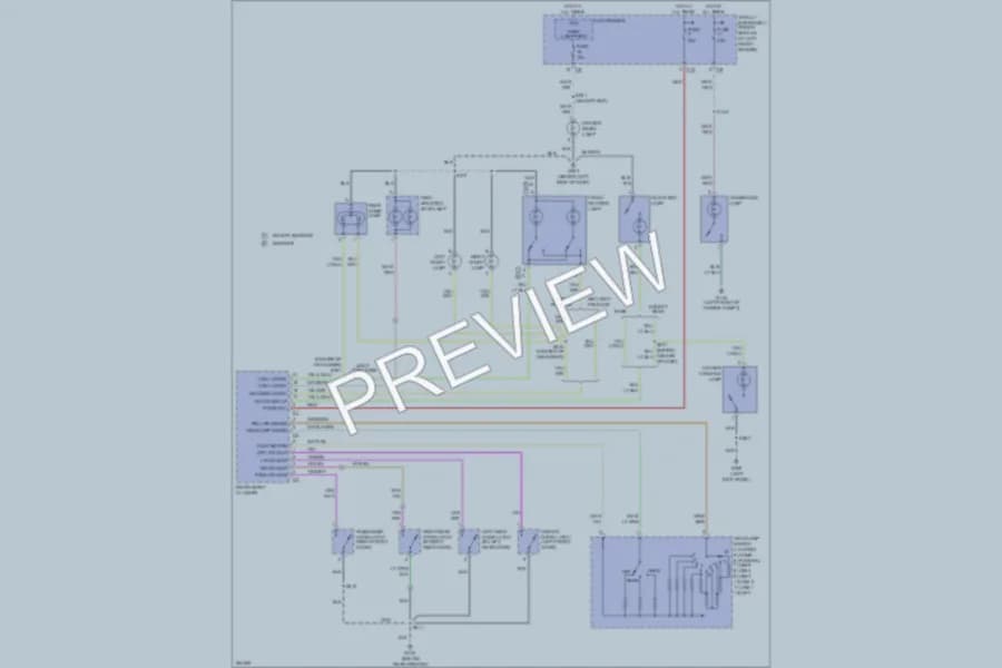 2007 Dodge R3500ChsCab Interior Lights wiring diagram preview