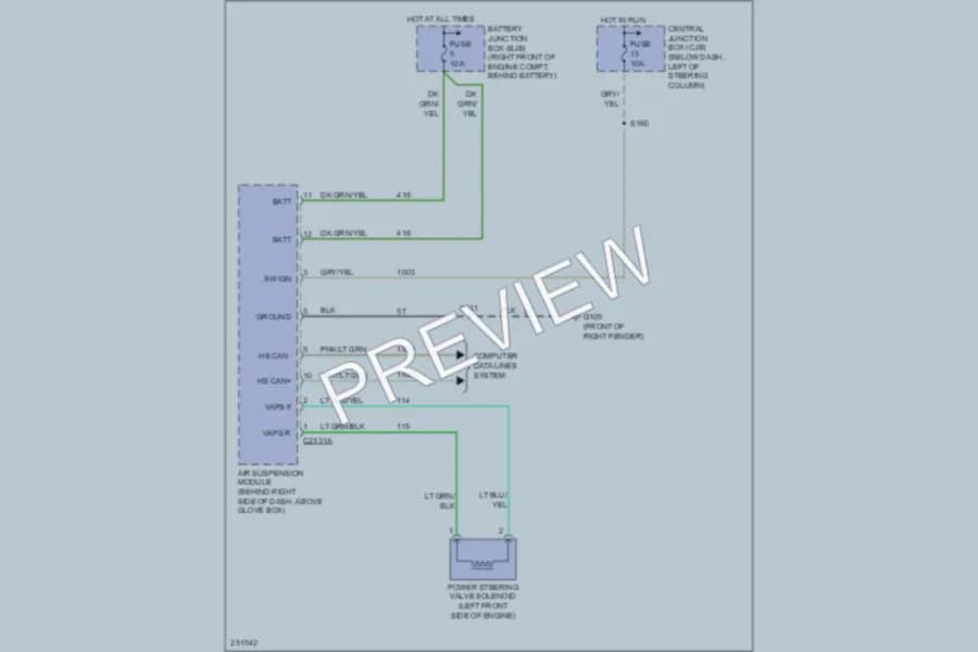 2007 Ford CrownVictoria Electronic Power Steering wiring diagram preview