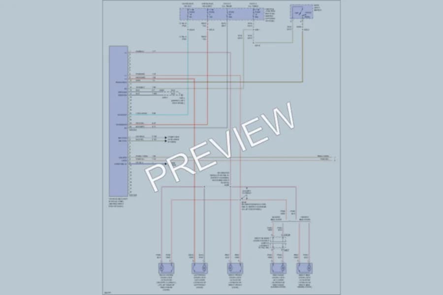 2007 Ford E150 Anti Theft wiring diagram preview with protected circuit layout