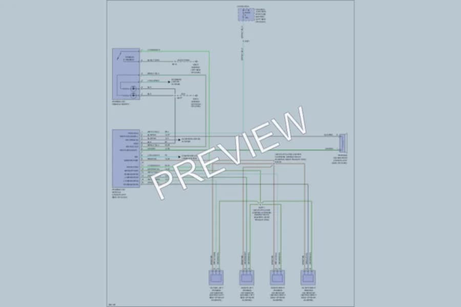 2007 Ford E150 Navigation wiring diagram preview with protected circuit layout