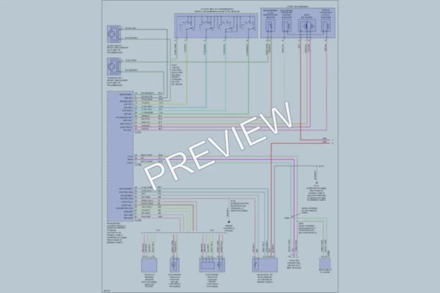 2007 Ford E150 Transmission wiring diagram preview with protected circuit layout