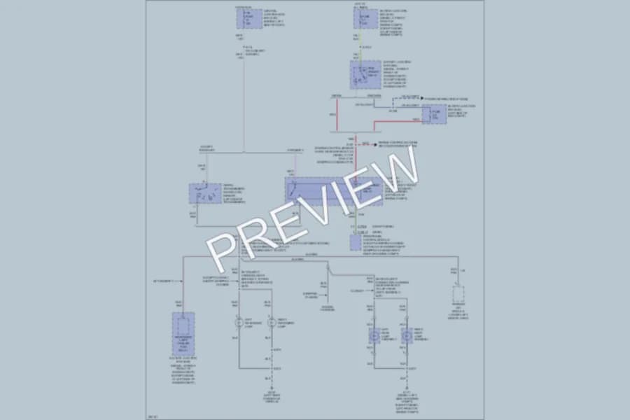 2007 Ford E250 Exterior Lights wiring diagram preview with protected circuit layout