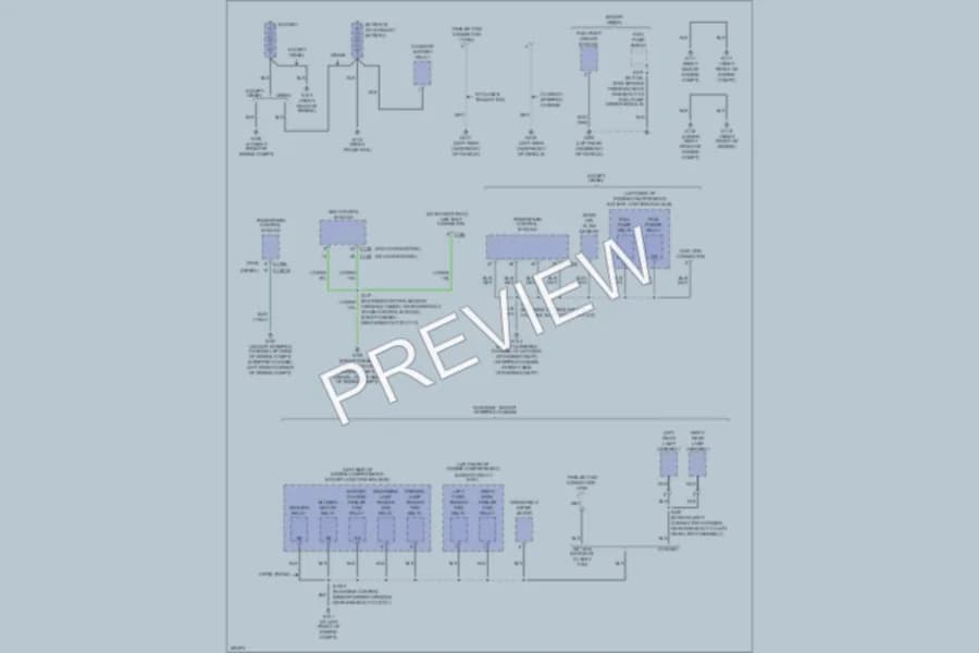 2007 Ford E250 Ground Distribution wiring diagram preview with protected circuit layout