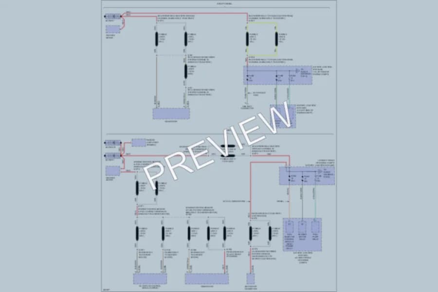 2007 Ford E250 Power Distribution wiring diagram preview with protected circuit layout