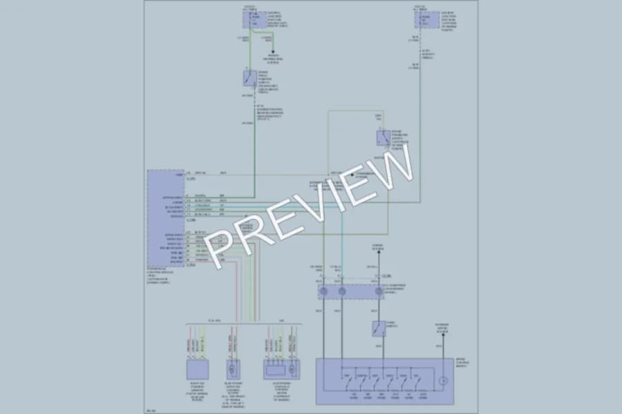 2007 Ford E350 Super Duty Cruise Control wiring diagram preview with protected circuit layout