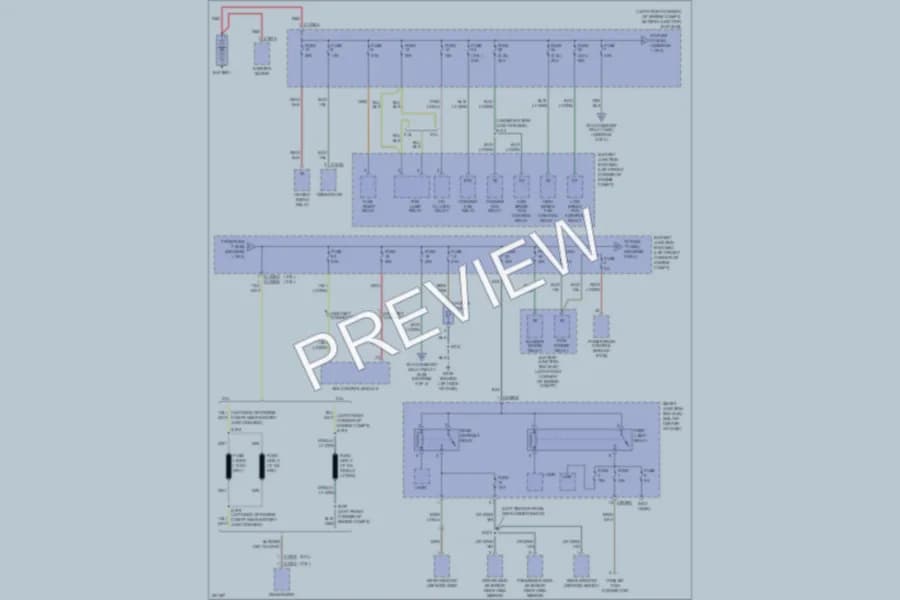 2007 Ford EscapeHybrid Power Distribution wiring diagram preview