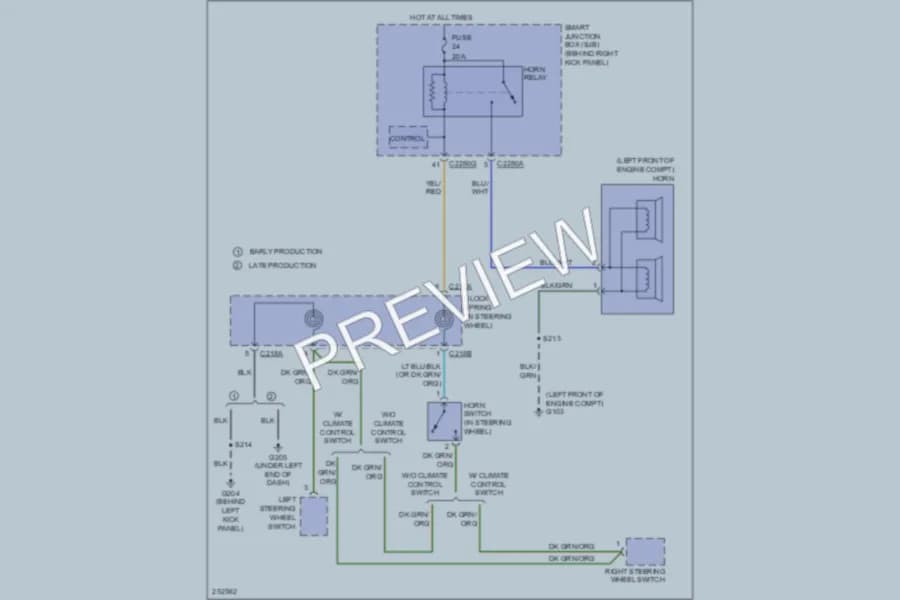 2007 Ford ExpeditionEL Horn wiring diagram preview