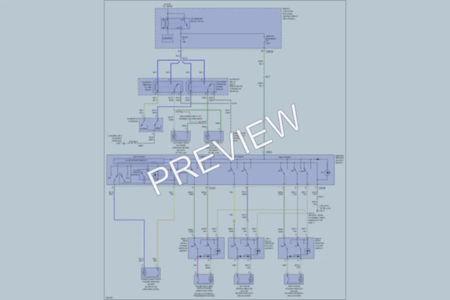 2007 Ford ExpeditionEL Power Windows wiring diagram preview