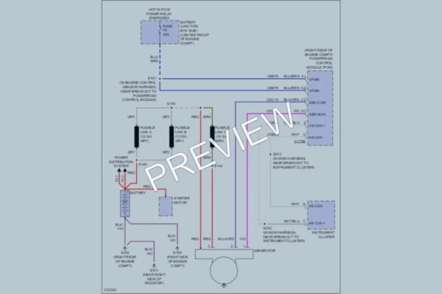 2007 Ford ExpeditionEL Starting Charging wiring diagram preview