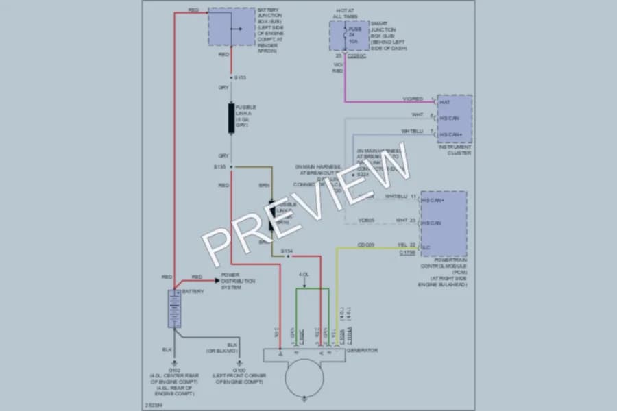 2007 Ford Explorer Starting Charging wiring diagram preview