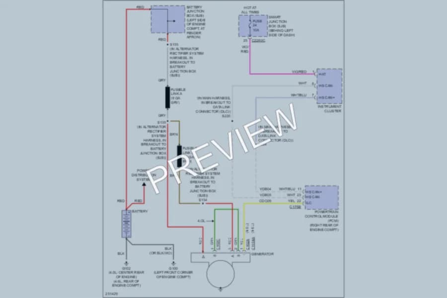 2007 Ford ExplorerSportTrac Starting Charging wiring diagram preview