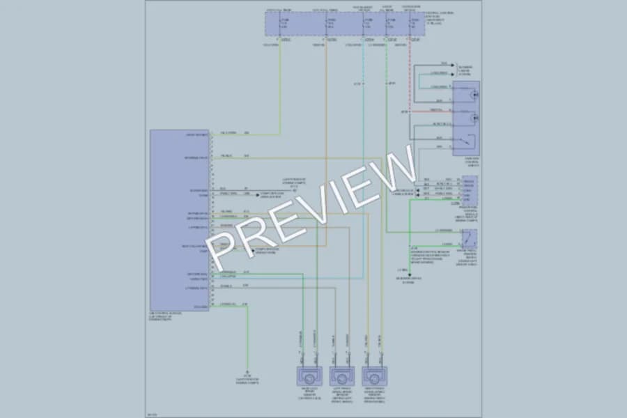 2007 Ford F150 Anti Lock Brakes wiring diagram preview with protected circuit layout