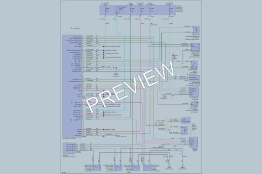 2007 Ford F150 Instrument Cluster wiring diagram preview with protected circuit layout
