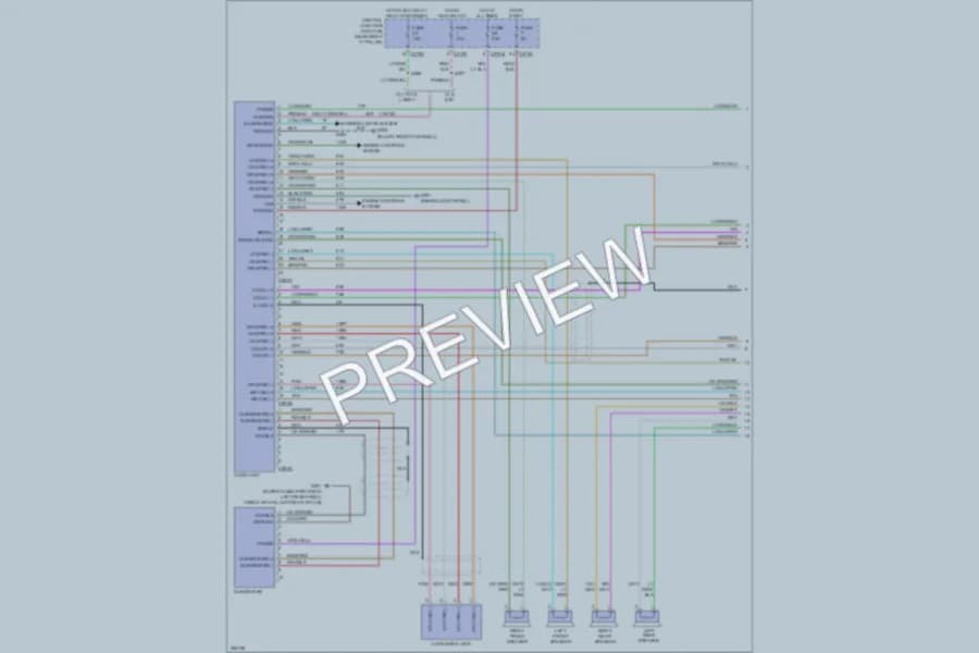 2007 Ford F150 Radio wiring diagram preview with protected circuit layout