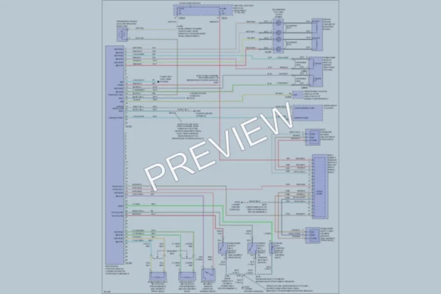 2007 Ford F150 Supplemental Restraints wiring diagram preview with protected circuit layout